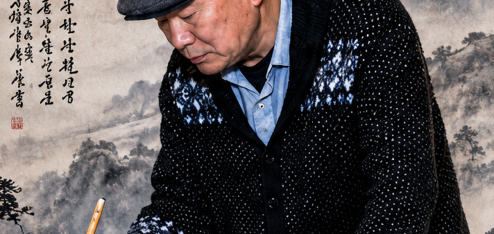 Master Artist Seokjung Lee Byung-man at Work